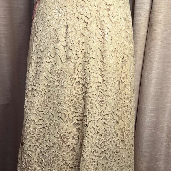 NWT  JS Collections 12 Formal Pink/beige Intricate Lace Elegant Maxi Weddings - Picture 16 of 16